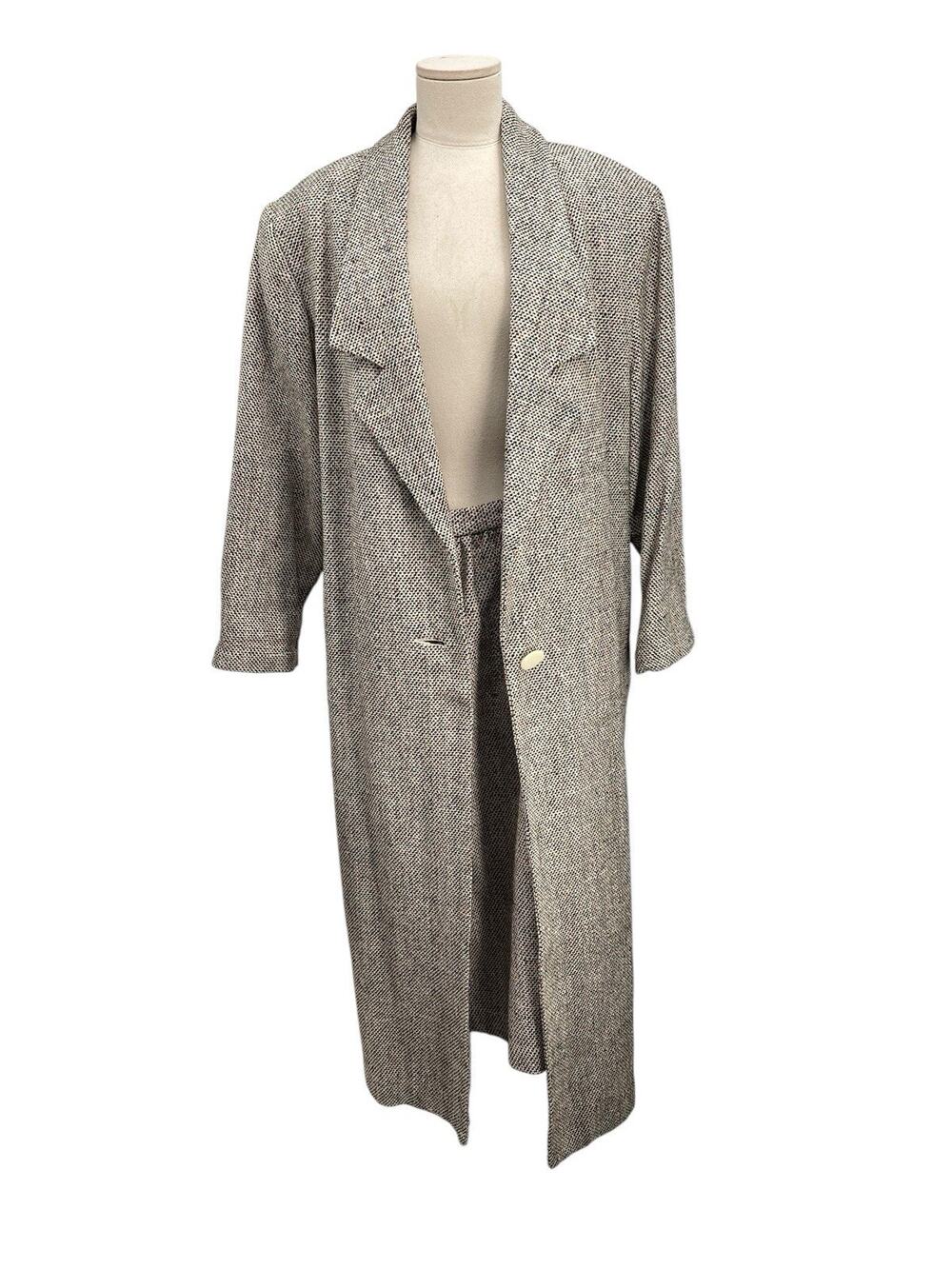 NWT Doncaster Silk Tweed Long Jacket And Skirt Jacket Small Skirt 8